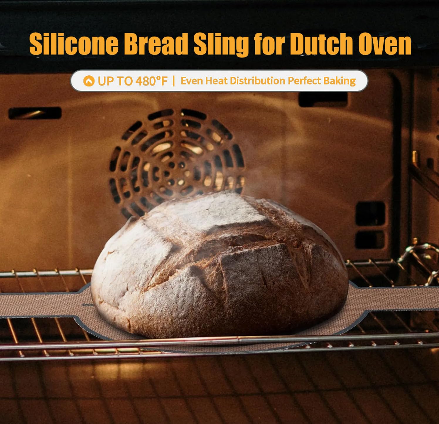 Dutch Oven Silicone Bread Sling - Non-Stick, Easy-to-Clean, Reusable Bread Baking Mat for Transferable Doughs — Amazon image 6