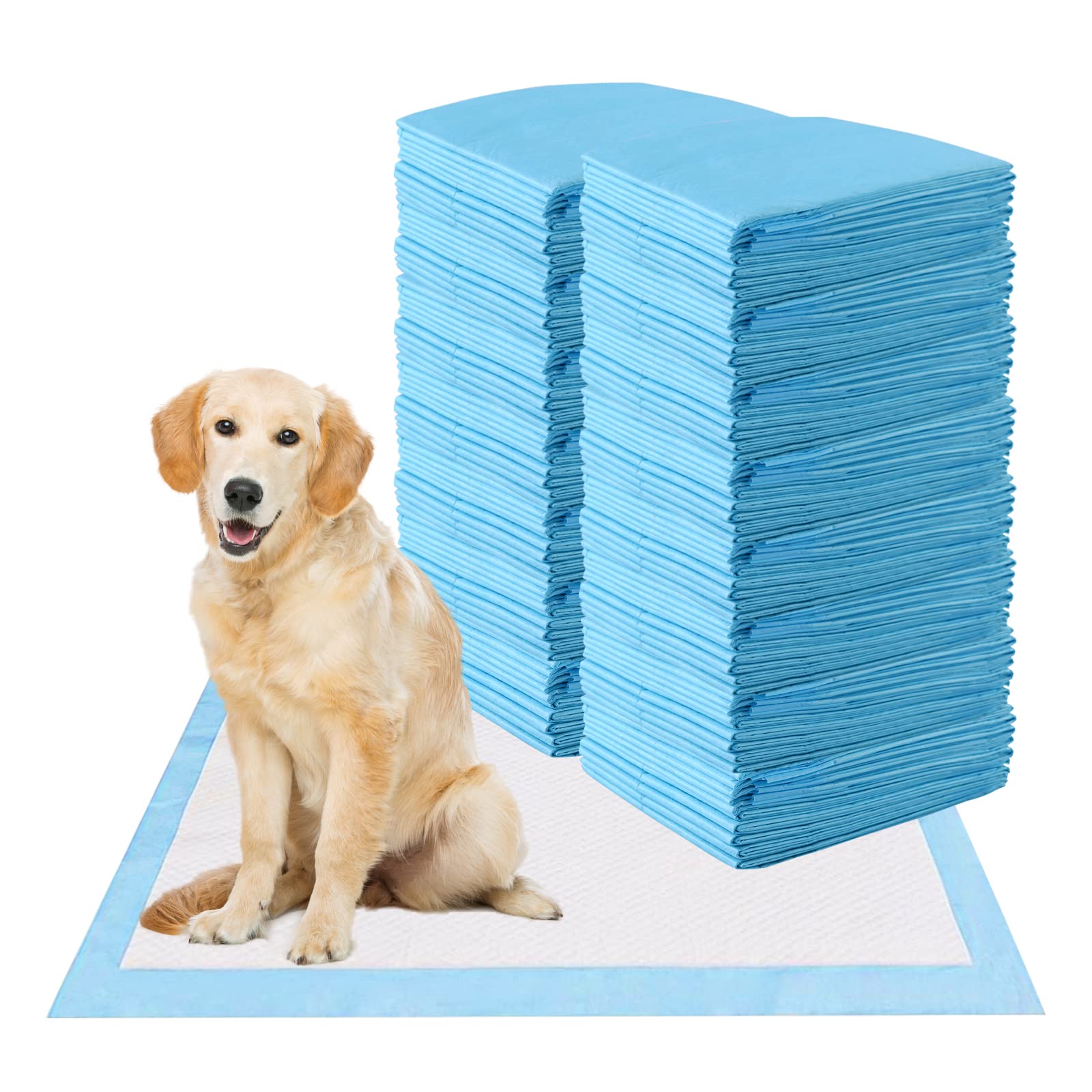 GYMAX Tappetini Igienici per Cani Monouso, 5 Strati a Prova di Perdite, Traverse Antiodore, Traspiranti, Asciugatura Rapida, Assorbenti per l'Addestramento, Cuccioli Gatti, 60x90cm (150 Pezzi)