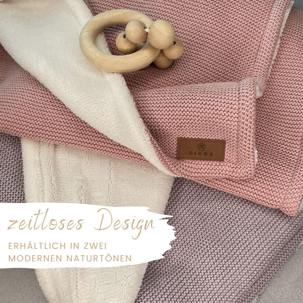 DIKOS Babydecke Winter aus 100% Bio-Baumwolle & weichem Fleece (Oeko-TEX)