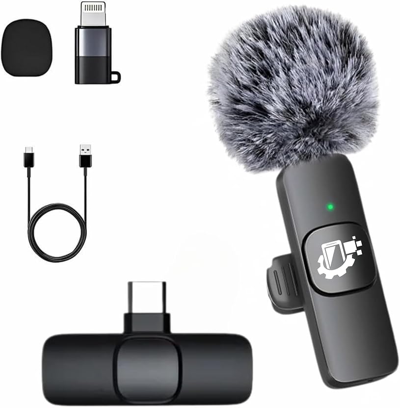 Gadgetswear Furry K8 Wireless Lavalier Microphone