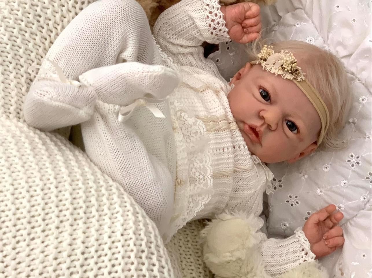 MAIHAO Realistica Bambole Reborn Femmina 20 pollici Bambole Reborn Originali Corpo in morbido cotone lei sembra e si sente proprio come un bambina reale occhi aperti