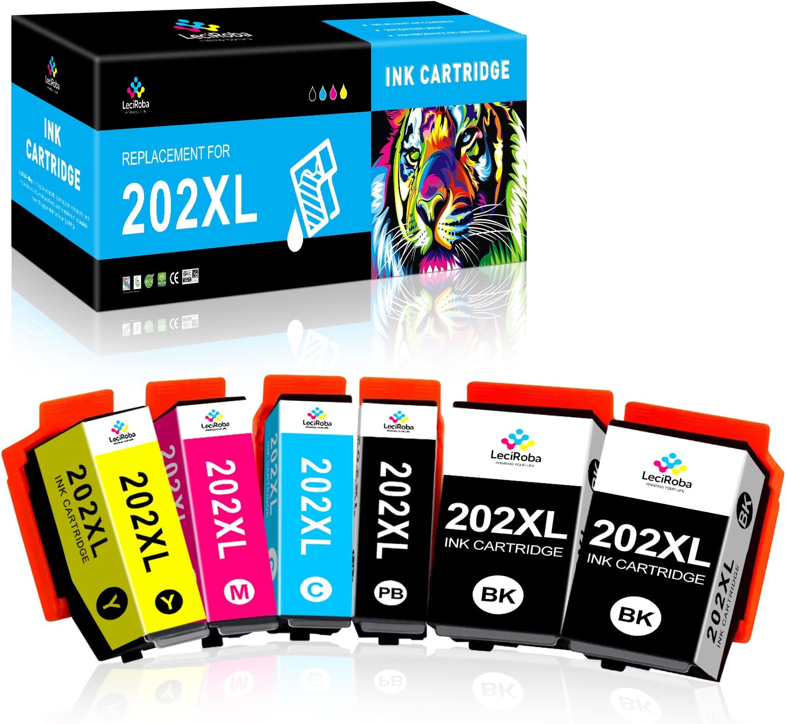 LeciRoba 202XL Ink Cartridges for Epson 202 Ink Cartridges for Epson