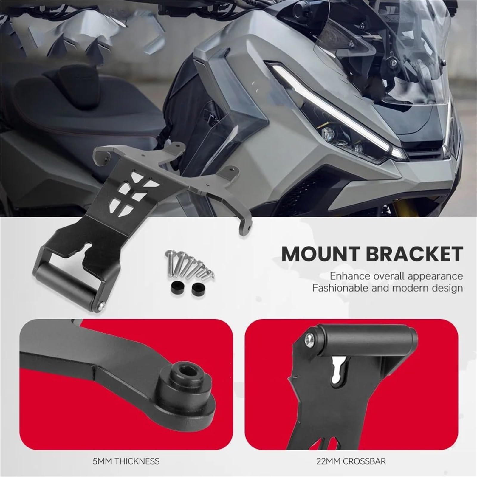 Motocyklowy uchwyt nawigacyjny GPS Uchwyt nawigacyjny do, uchwyt GPS, uchwyt Do smartfon, Do do X-ADV 750 XADV 2021-2025 Uchwyt na telefon(1set-A)