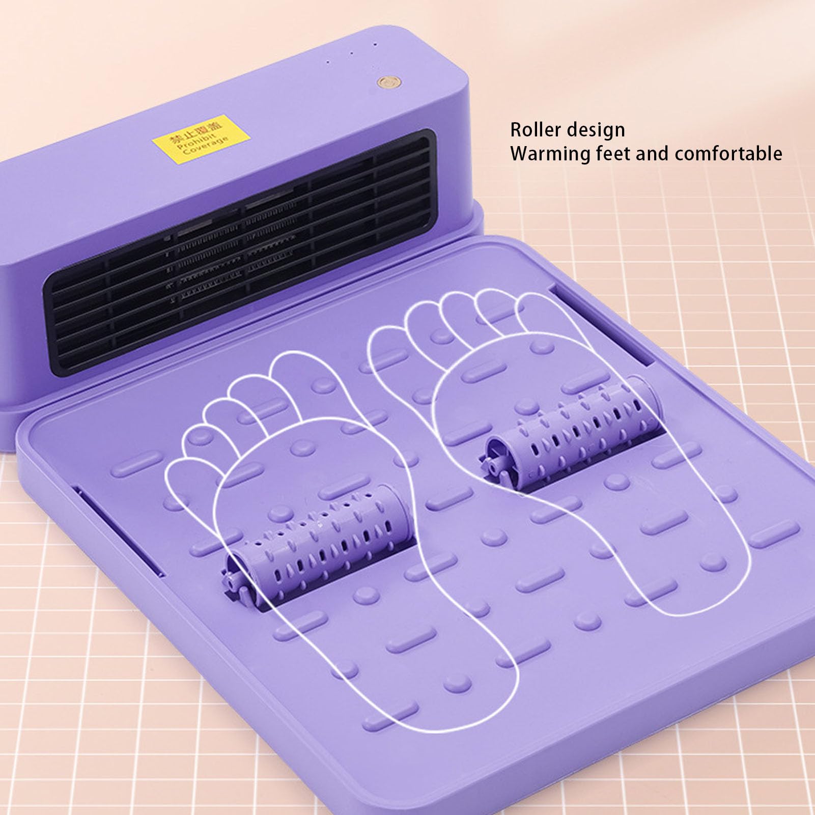 Scaldapiedi Elettrico, Scaldapiedi Elettrico da 500 W, Cuscino Riscaldante per Piedi Sotto la Scrivania con Impostazioni di Temperatura Regolabili per Ufficio Domestico,