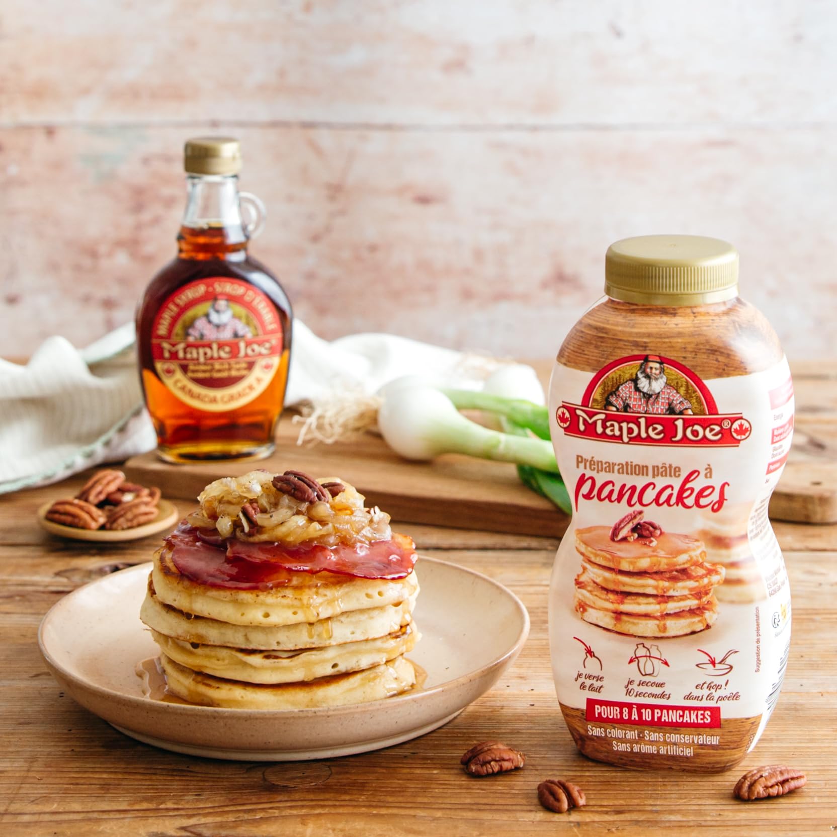 Lot de 12 Préparation à pancake 215g Maple Joe