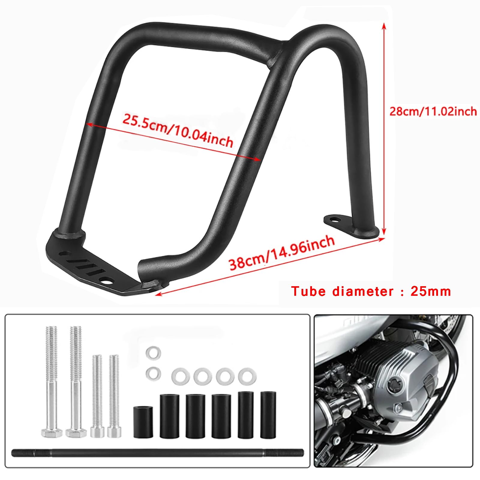 R nine T 2014-2025 Crash Bars Protección del Motor Barra anti choque Parachoques para R-nineT Pure Racer Scrambler Urban G/S 2014-2021 2022 2023 2024 2025