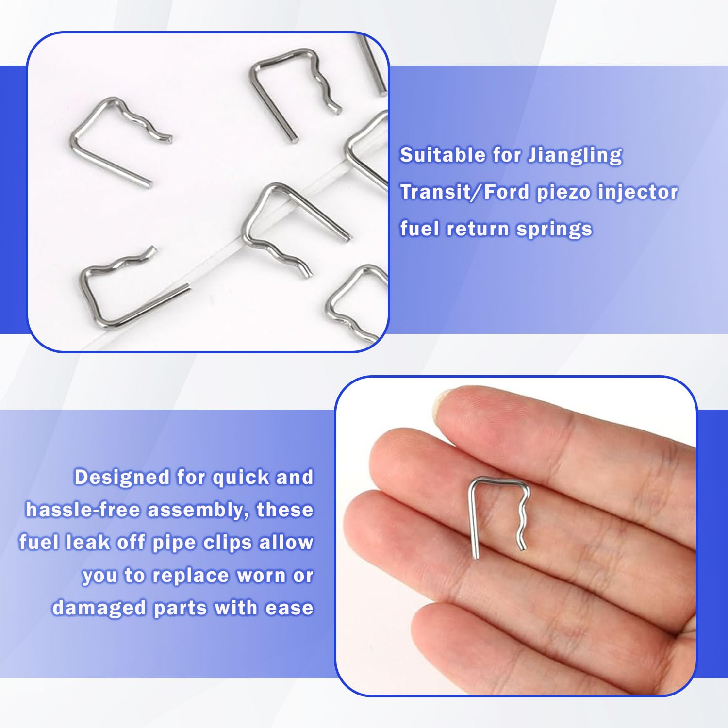 Lot De 4 Clips De Retenue De Fuite D'injecteur à Rail Commun Pour Ford Focus