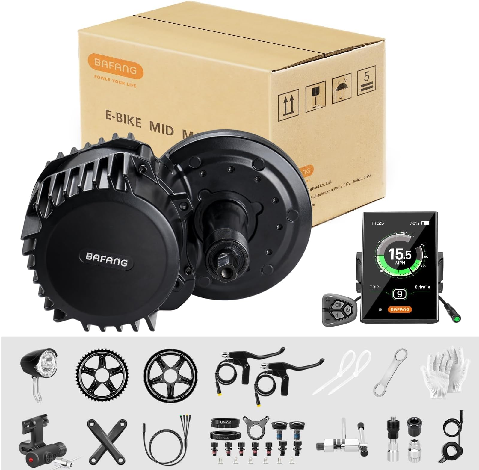 BAFANG 36V/48V 250W/500W/750W/1000W UART Version Mid Drive Kits