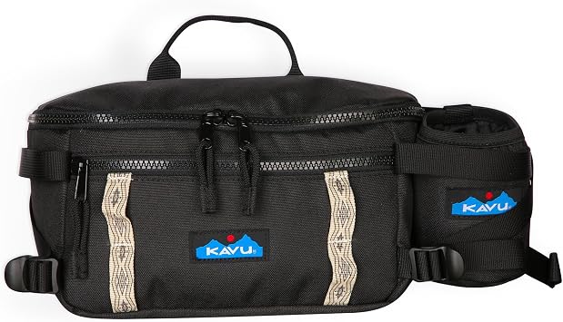 KAVU Washtucna Belt Bag Fanny Pack With Detachable Beverage Cooler - Raven