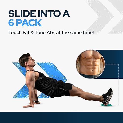 Miniatura 4 de Iron Core Fitness 2 discos deslizantes de doble cara, deslizadores de núcleo Ultimate Core Ab Fitness Trainer. Equipo de entrenamiento abdominal y