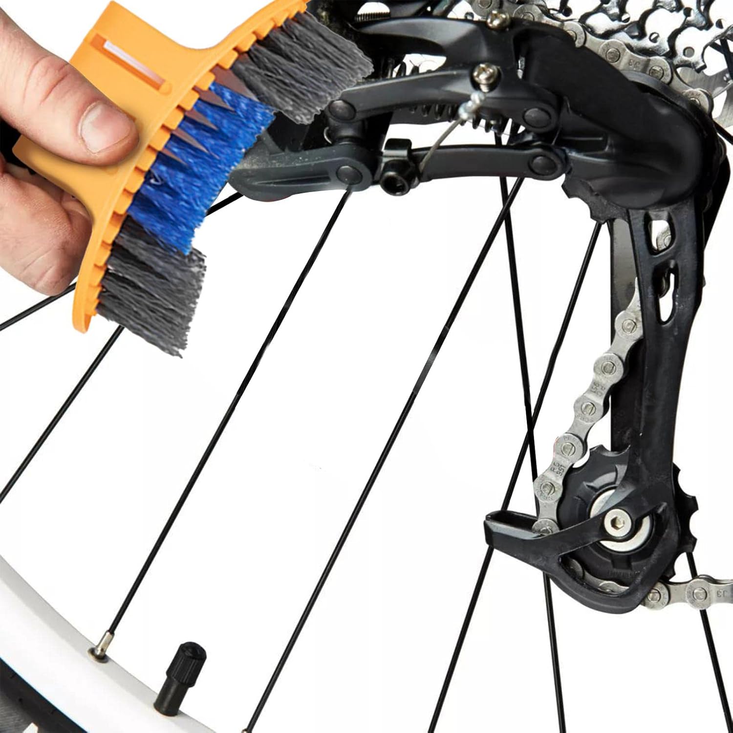5 Pcs Bike Chain Cleaner Brush Bike Chain Cleaning Tool,Bicycle Chain Maintenance Cleaning