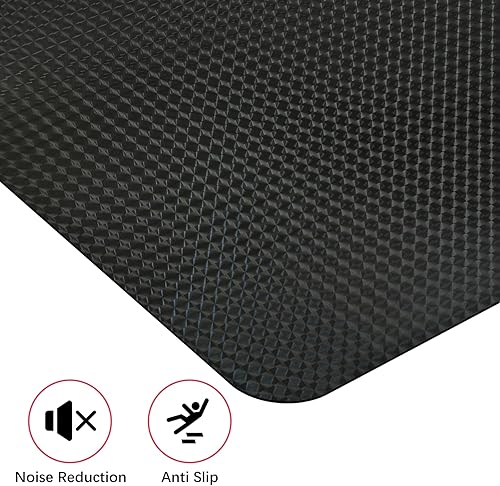 Miniatura 6 de Vicwe Tapete para silla de juegos para suelo de madera dura, 48 x 36 pulgadas, tapete para silla de oficina, tapete de PVC para silla de