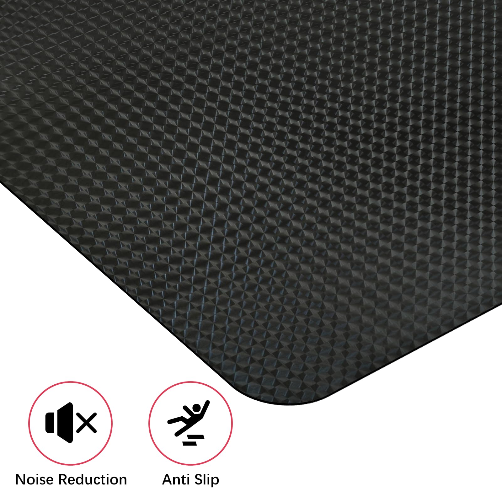 Vicwe Tapis de chaise gaming pour parquet en bois dur, grand tapis de chaise de bureau de 135 x 117 cm, tapis de chaise d'ordinateur en PVC, glisse facile, protection de sol pour chaise à roulettes