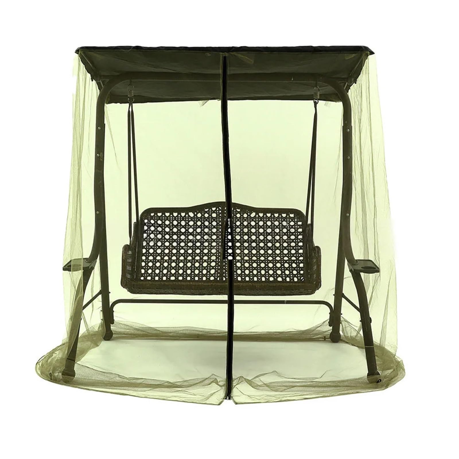 Relax all'aperto Protezione all'aperto Copertura Anti-Mosche di Facile Accesso Rete a Maglie Protezione Completa da Zanzariera Gazebo(Black)