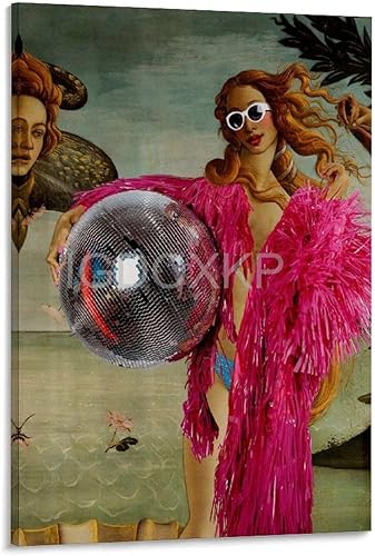 Miniatura 1 de Discokugel Druck, Adrette Wandkunst, Trendige Wandkunst, Femenino Wandkunst, Wohnheim Zimmer Dekor, divertido póster de lienzo decorativo de pared