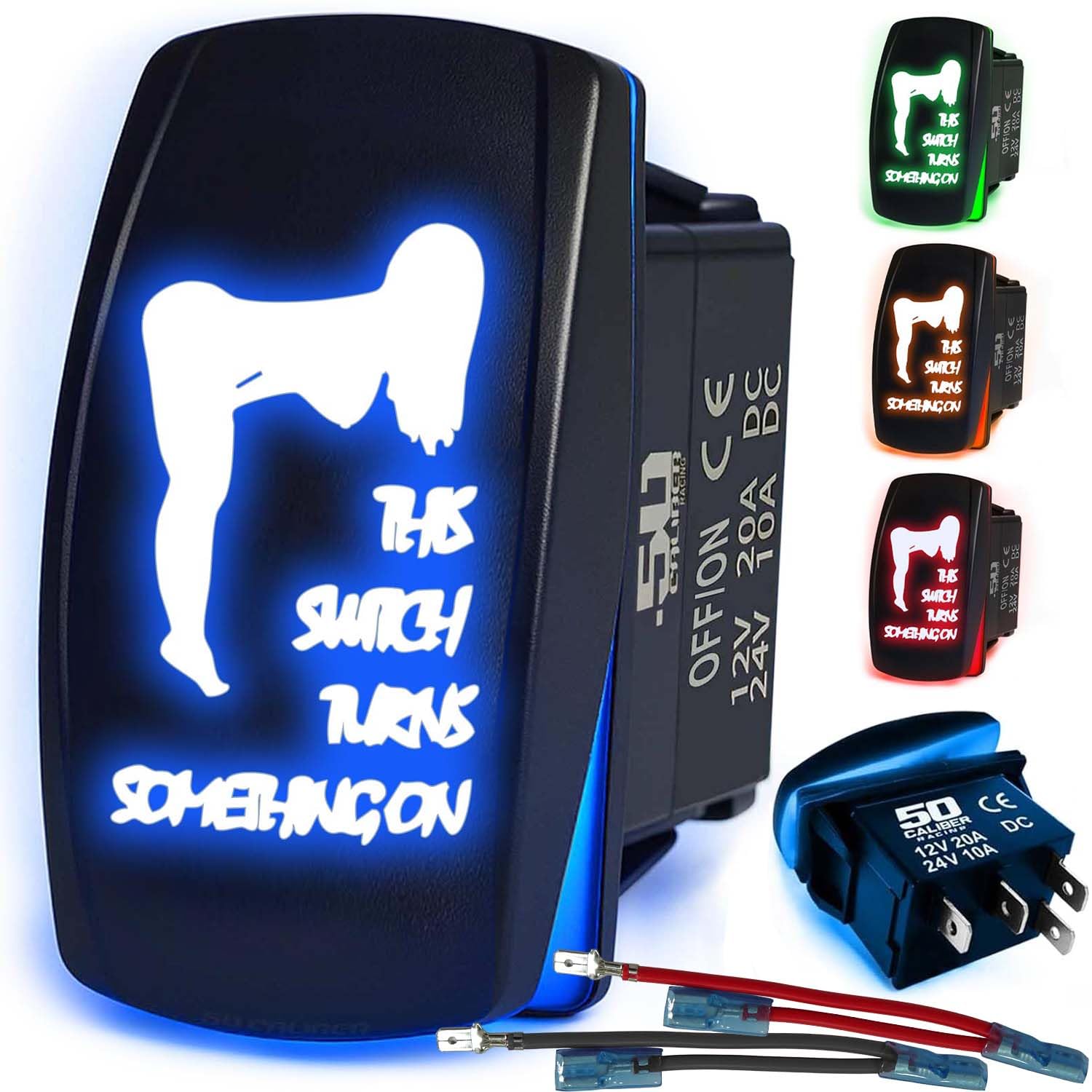 Amazon.com: Waterproof Funny Rocker Switch 12v ON/Off, LED Backlit