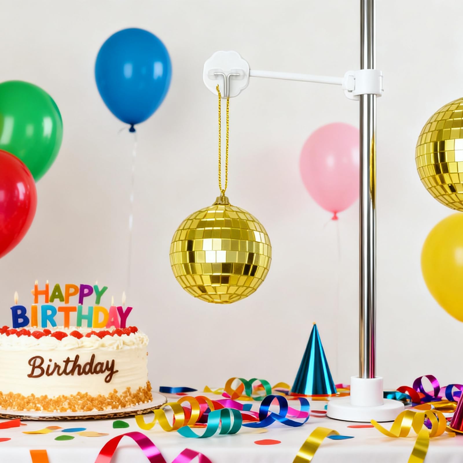 Hoypeyfiy Juego de 32 mini bolas decorativas de discoteca, bolas decorativas ligeras, adecuadas para fiestas temáticas de discoteca, clubes de DJ, Navidad, bodas, decoración del hogar
