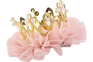 Gleaming Gold Clip-On Crown for Young Princesses
