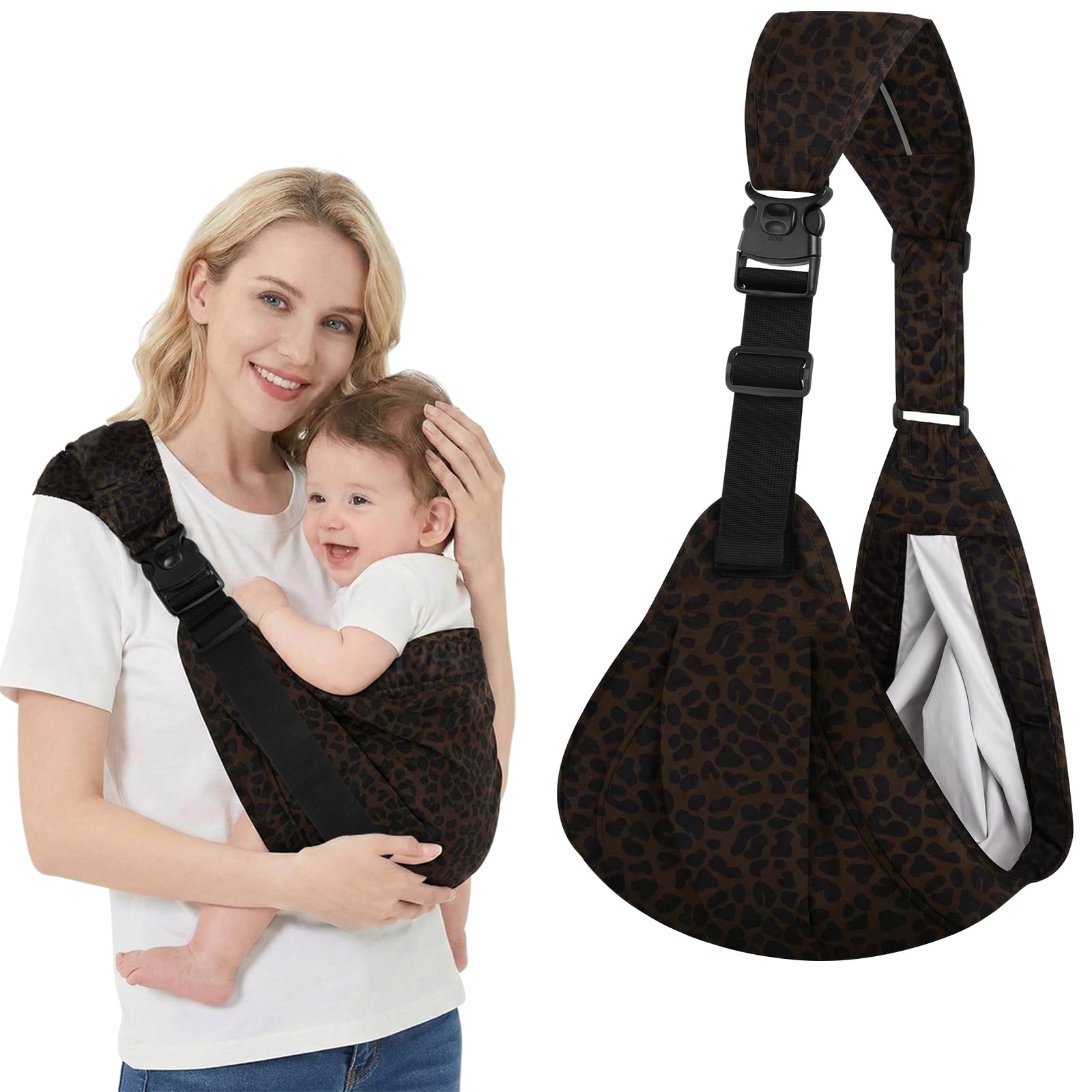 AYESY Baby Carrier, Portable Toddler Sling Carrier with Adjustable Thick Shoulder Straps