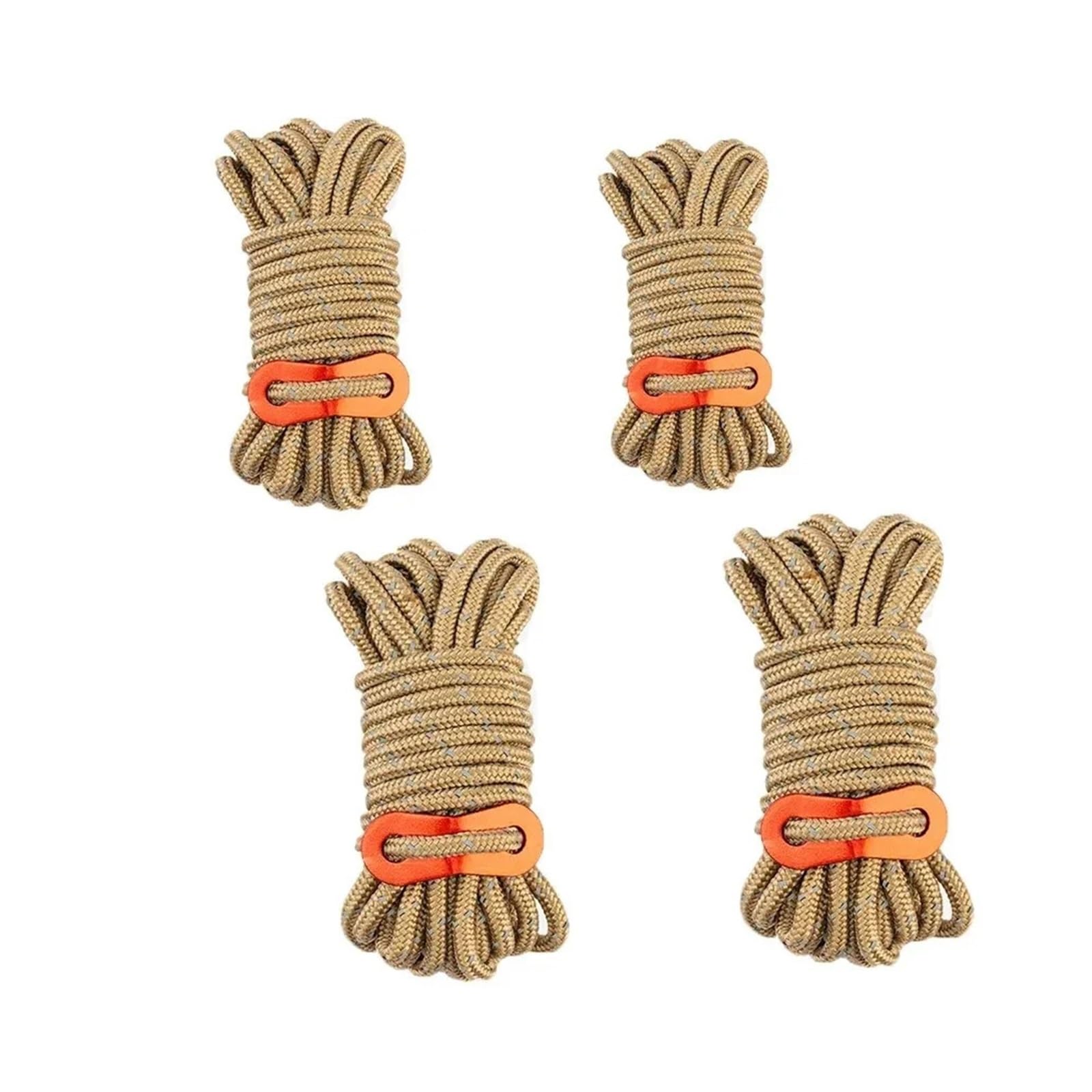 Guy Ropes Reflective Tent Guyline Ropes With Tensioner Adjuster Outdoor Rock Climbing Rescue Rope For Camping Hike Climb Tarp Canopy