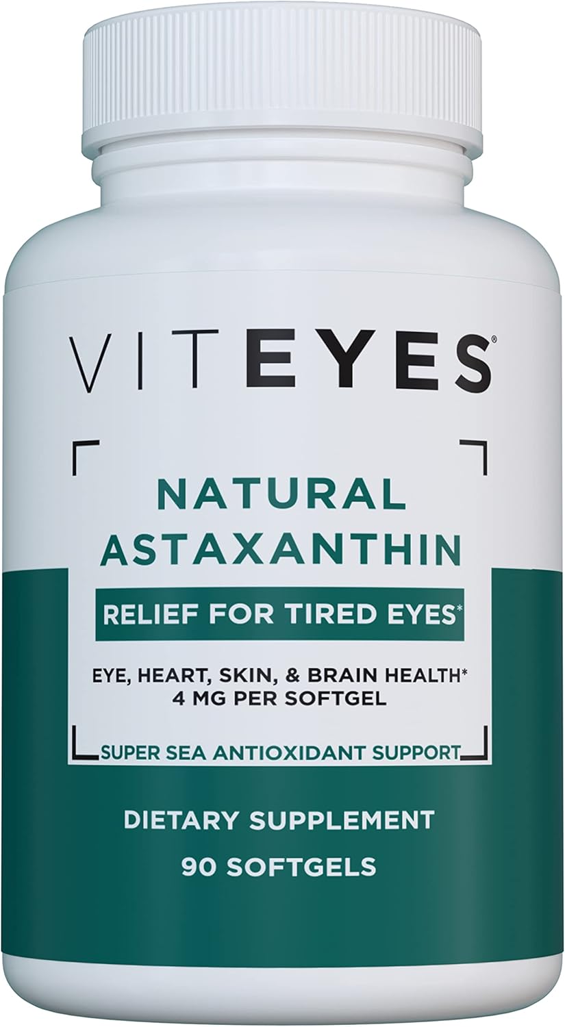 Viteyes Natural Astaxanthin, Relieve Tired Eyes & Eye