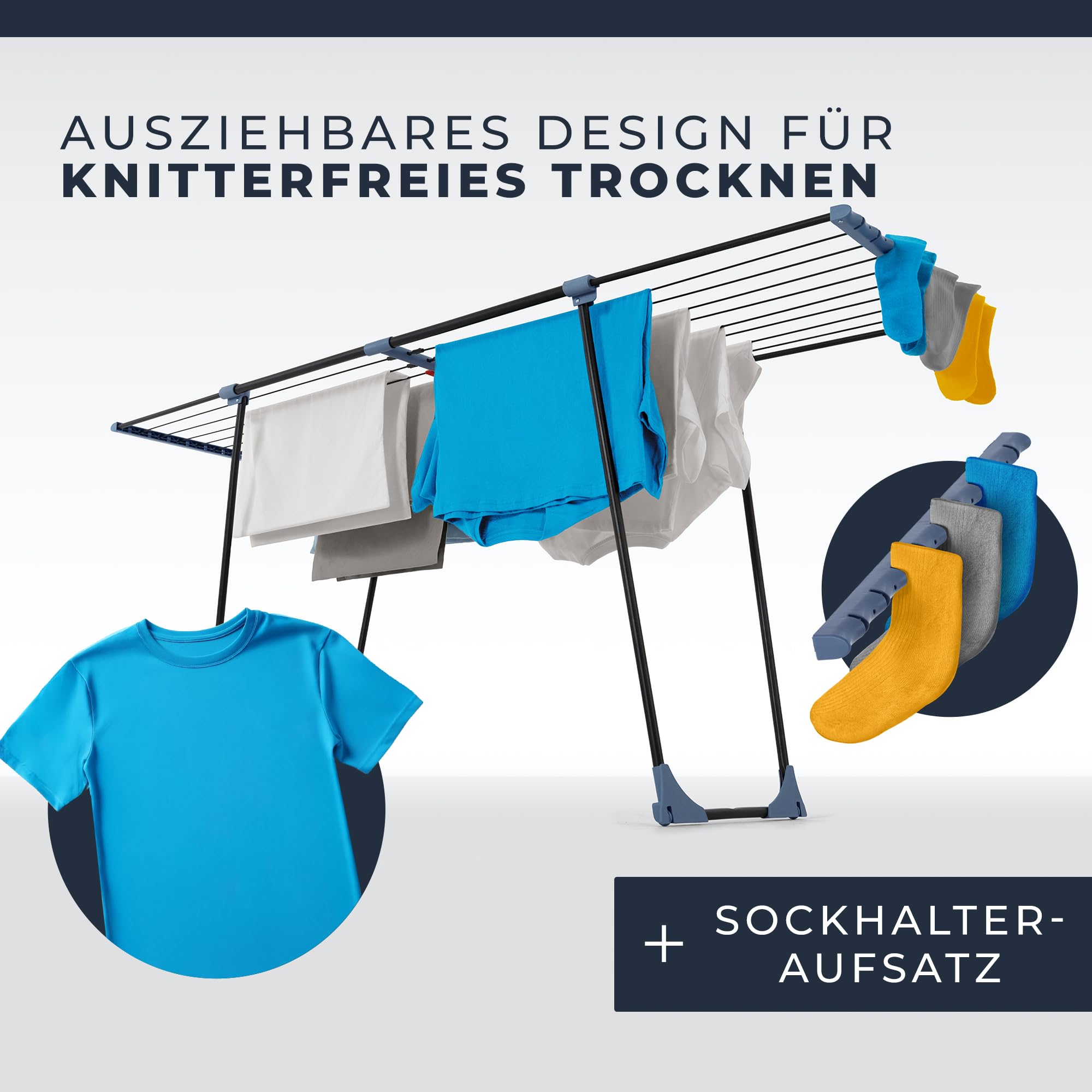 Mdesign Sèche-linge Extensible - Séchoir À Linge Ailes L'espace