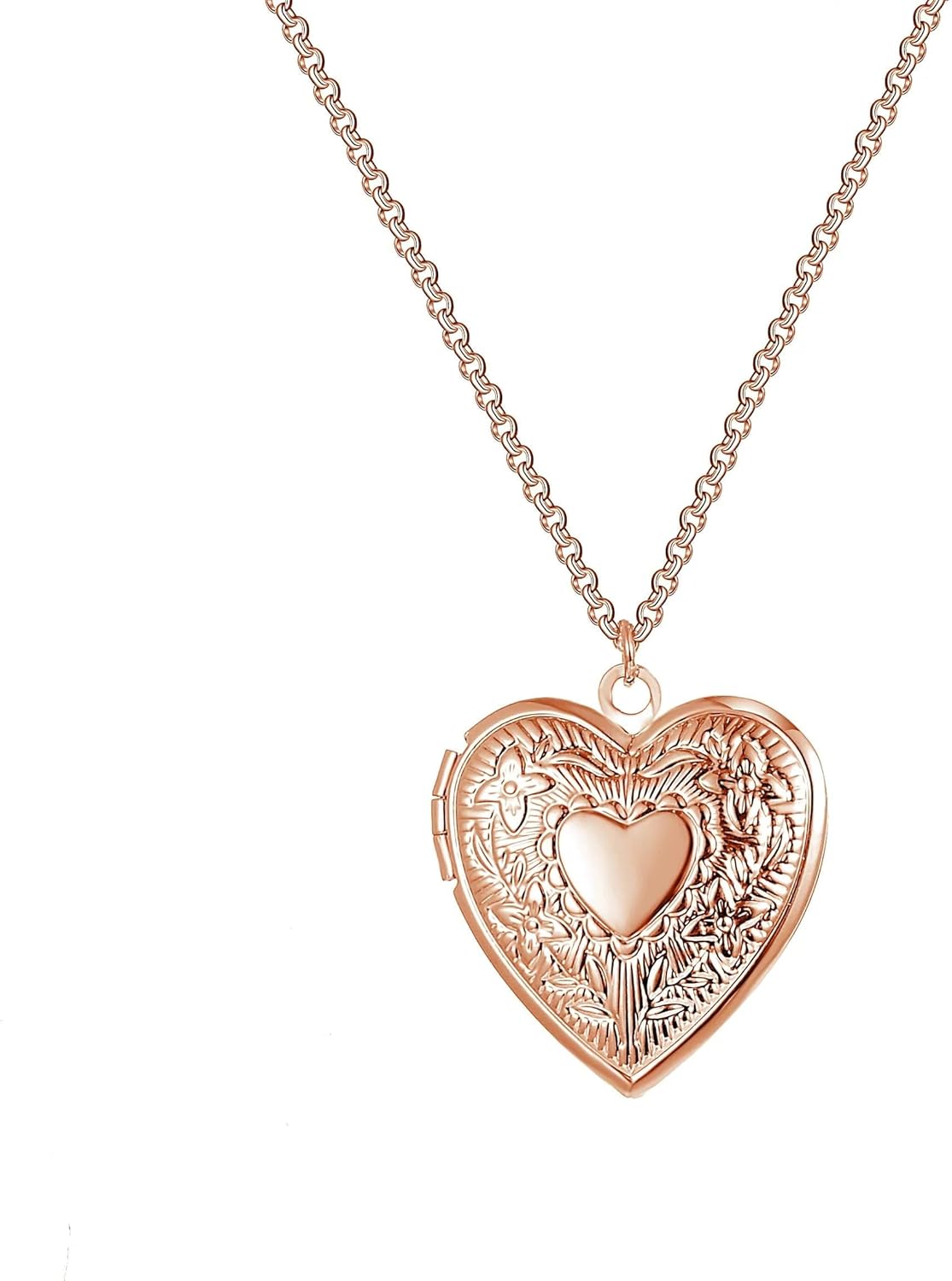 Miniatura 2 de Philip Jones Medallón de corazón chapado en oro rosa, Chapado en oro rosa