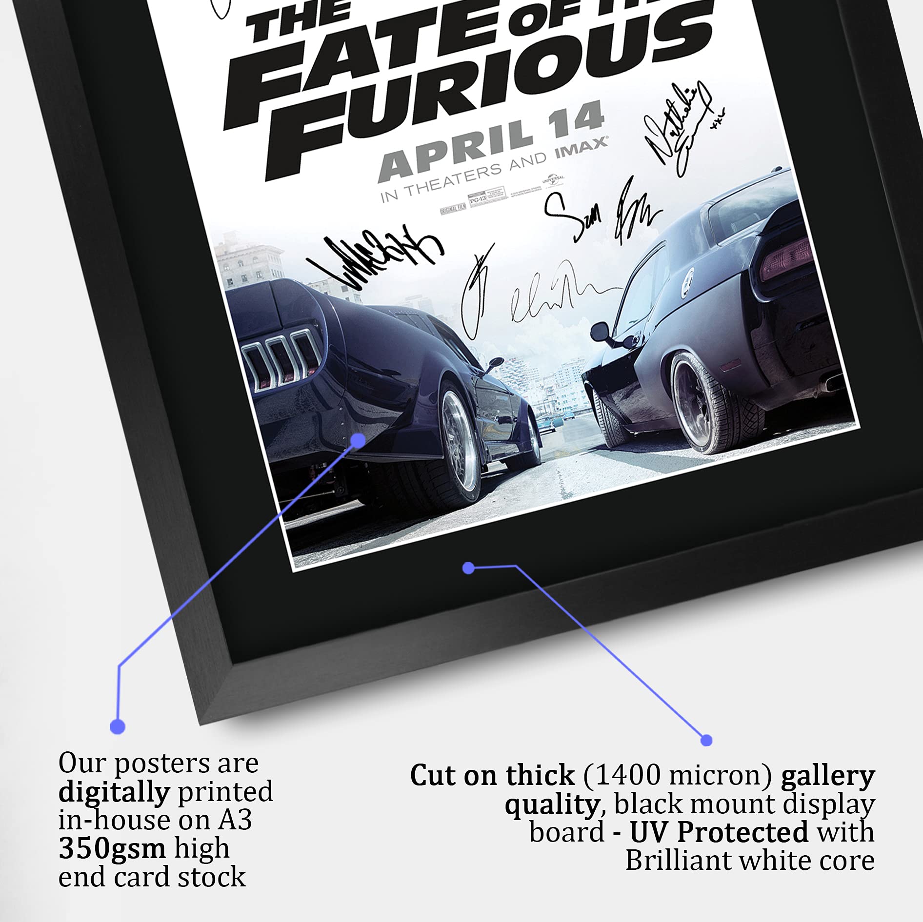 HWC Trading FR A3 Fast & Furious 8 Vin Diesel, Dwayne Johnson - Image 4