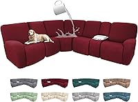 Vista 370 de Fundas 100% impermeables para sofá reclinable seccional, fundas para sofá reclinable en forma de L, funda para sofá seccional de esquina