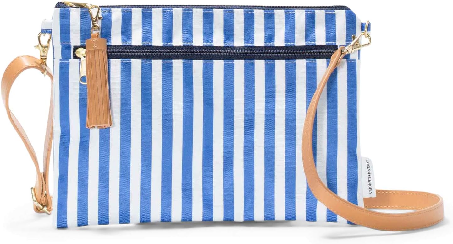 Logan + Lenora Convertible Clutch - Machine Washable and Waterproof Travel Clutch with Detachable Crossbody Strap