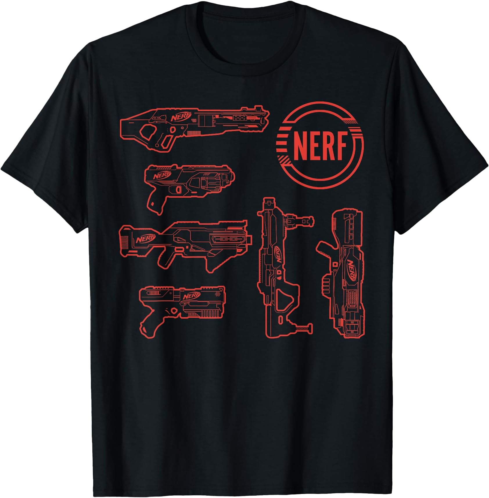 Blasters Retro Schematic Textbook Outlines T-Shirt