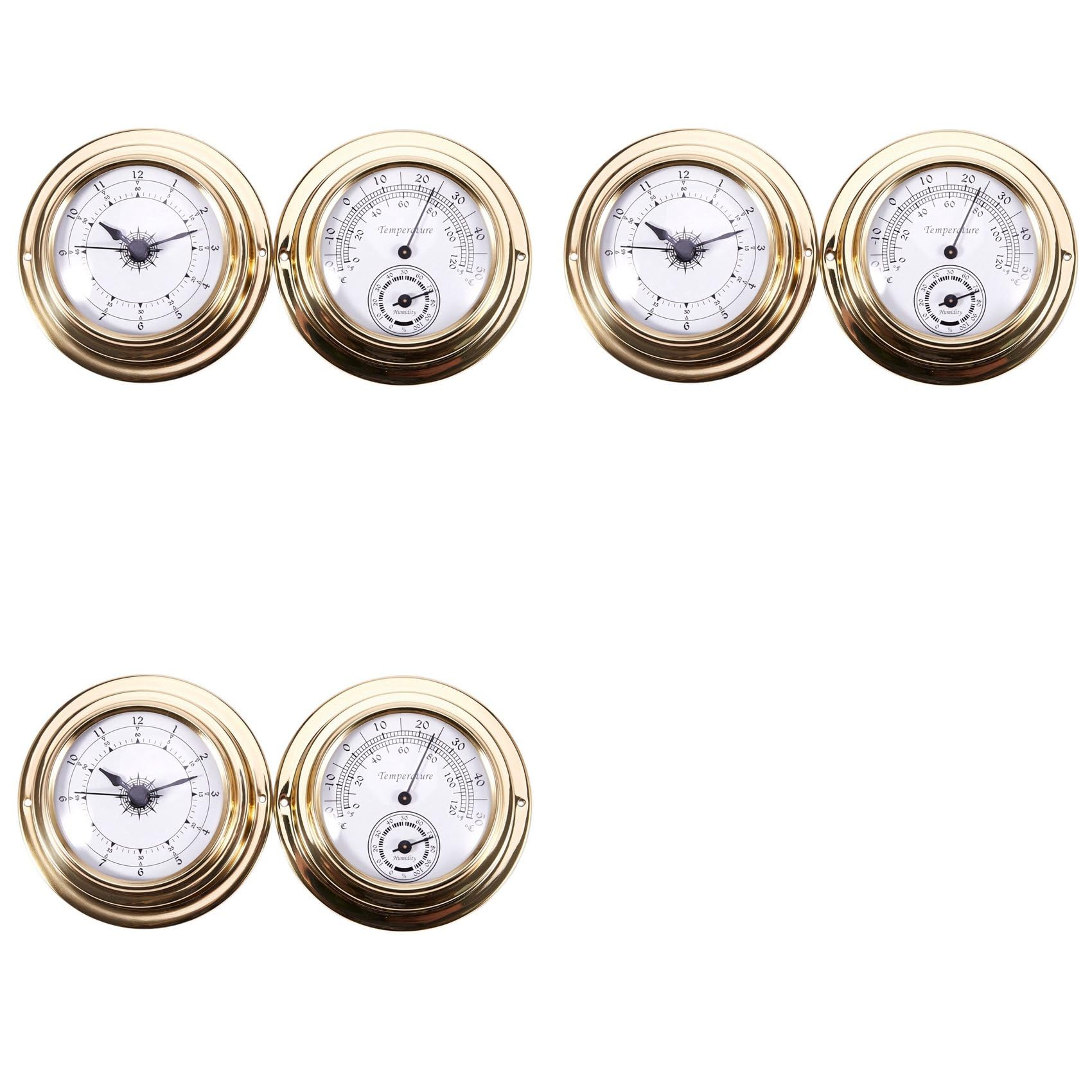Jnchdghwa Thermometer Hygrometer Barometer Watches Clock 6 Whole Set Weather Station Meter