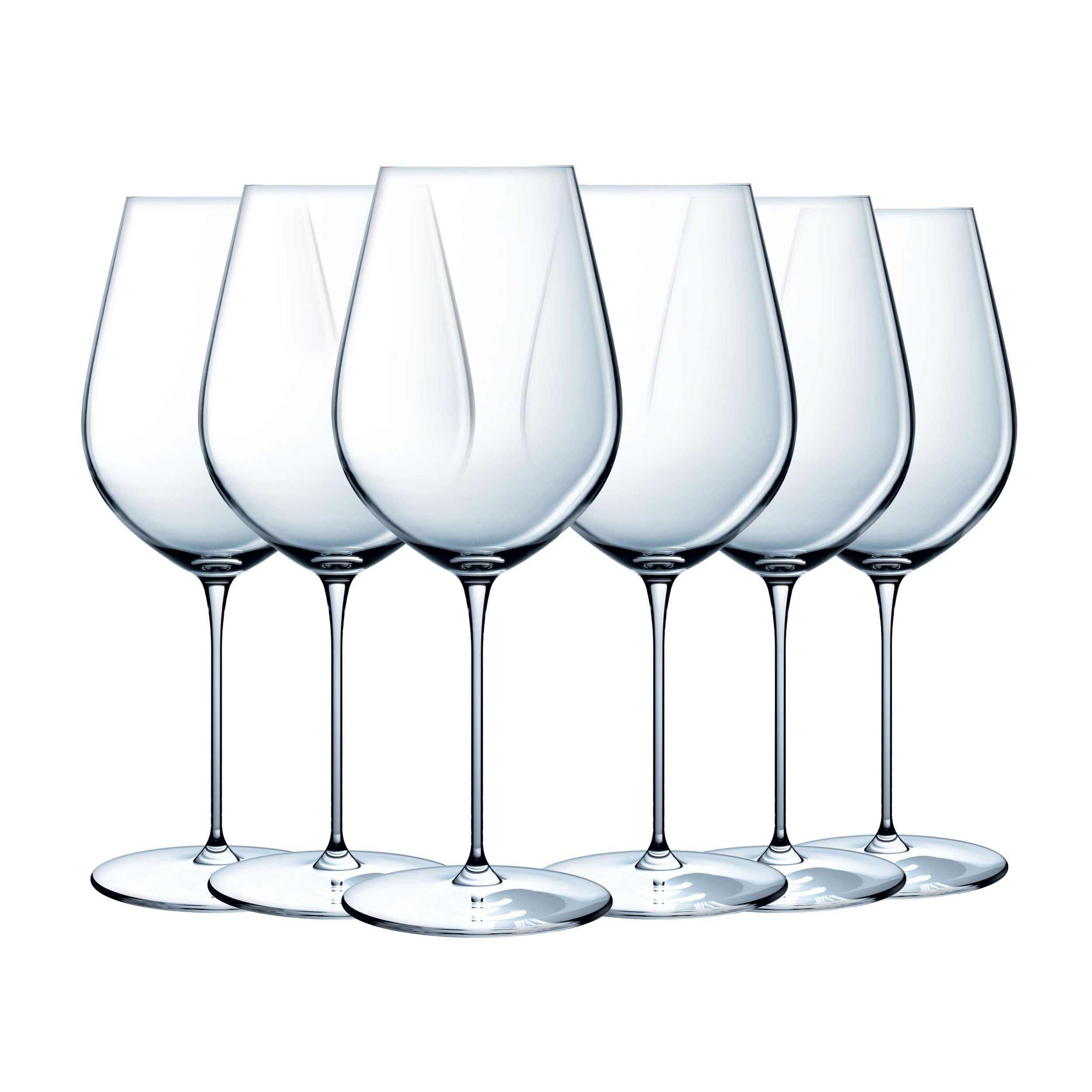 Chef & Sommelier Galea – Set da 6 calici da vino rosso 55 cl in vetro cristallino – Vino rosso, degustazione e ristorazione – Alta resistenza – Lavabili in lavastoviglie – Fabbricati in Francia