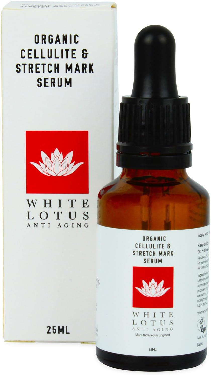 White Lotus Green Tea Oil for Stretch Marks & Cellulite Serum (Derma Roller serum)25ml- Camellia Oil Organic Base,Proven to Rejuvenate Skin Cells,Dramatically Reduce Cellulite Pregnancy Stretch Marks