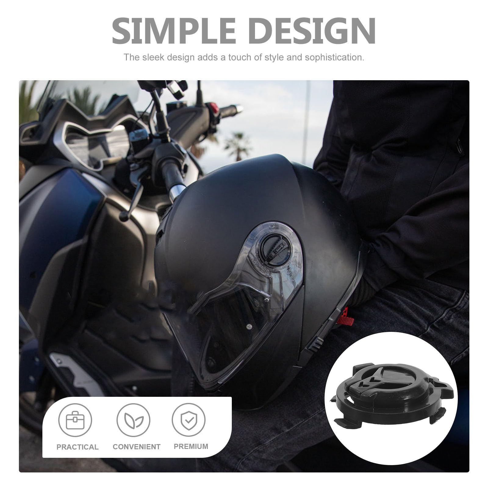 Blocco Visiera Casco Moto Nero 4 Pezzi Meccanismo di Fissaggio Rapido e 5 Posizioni per Caschi da Motociclista