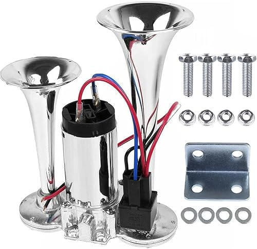 Bocina de tren doble súper fuerte de 600 dB para camiones: bocina de aire para barco, SUV, motocicleta, camiones, camionetas, autos, bocina de tren