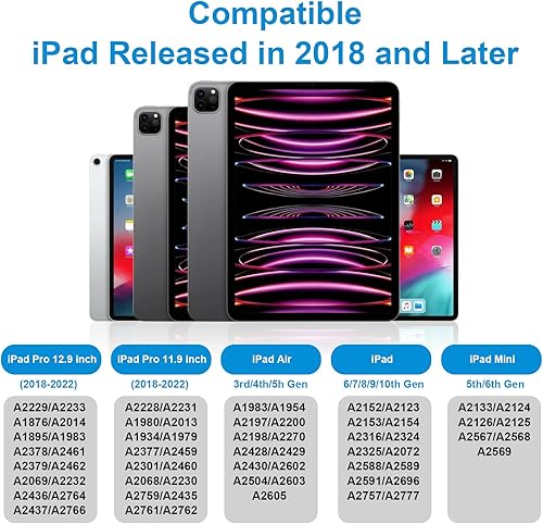 Miniatura 2 de Lápiz óptico para iPad con rechazo de palma, lápiz Apple para iPad 109 generación, compatible con iPad Pro de 11 y 12.9 pulgadas, iPad Mini 65, iPad