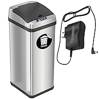 Vista 11 de iTouchless SoftStep - Bote de basura rectangular de acero inoxidable, 8 galones, con sistema de filtro de olores, cubo interior y pedal