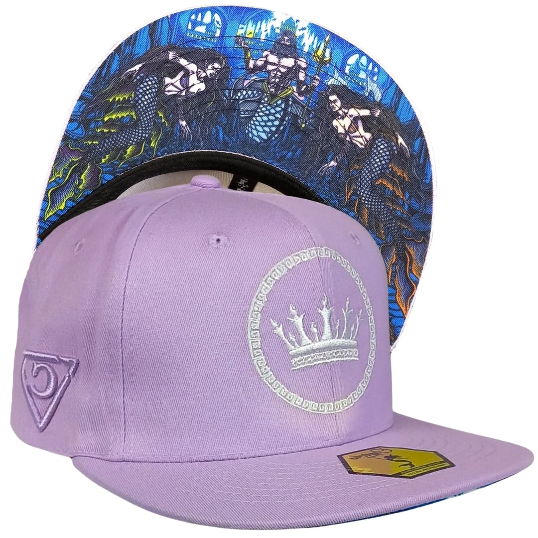 Capiche Unisex [Mermaid] - Mermaids Kingdom [99+ Variations] Mermaids Kingdom Snapback Cap [Mermaid] - Underwater Kingdom Embroidery, Mythical Creatures, Adjustable For Fantasy And Ocean Lovers