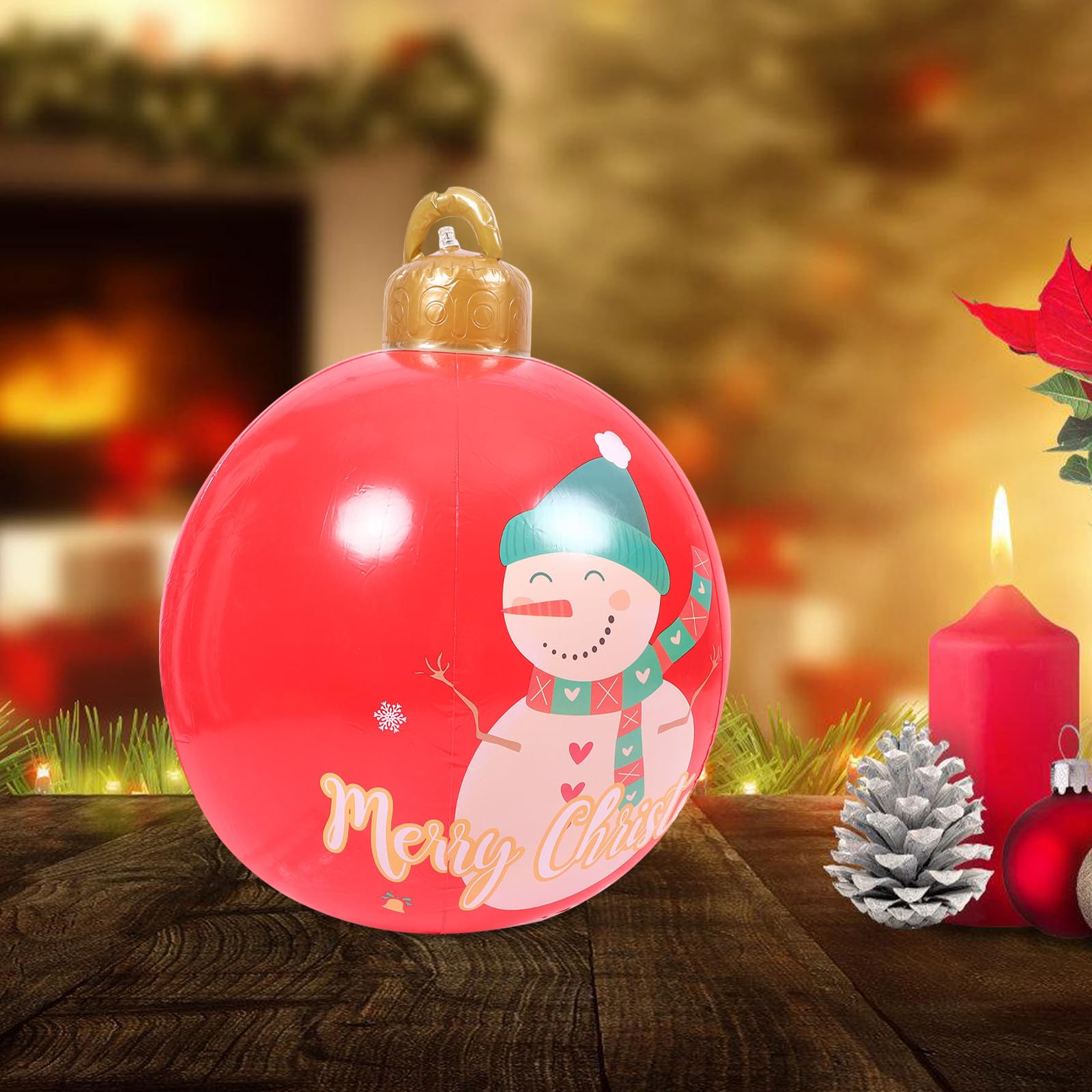 Toyvian 5 Pièces Boule de Noël Gonflable Extérieure, Décoration PVC