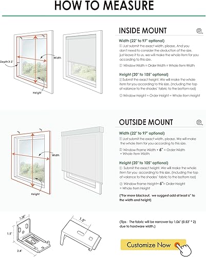 Miniatura 17 de Yoolax Persianas motorizadas con control remoto, persianas inteligentes opacas de tela motorizada funcionan con Alexa, persianas automáticas