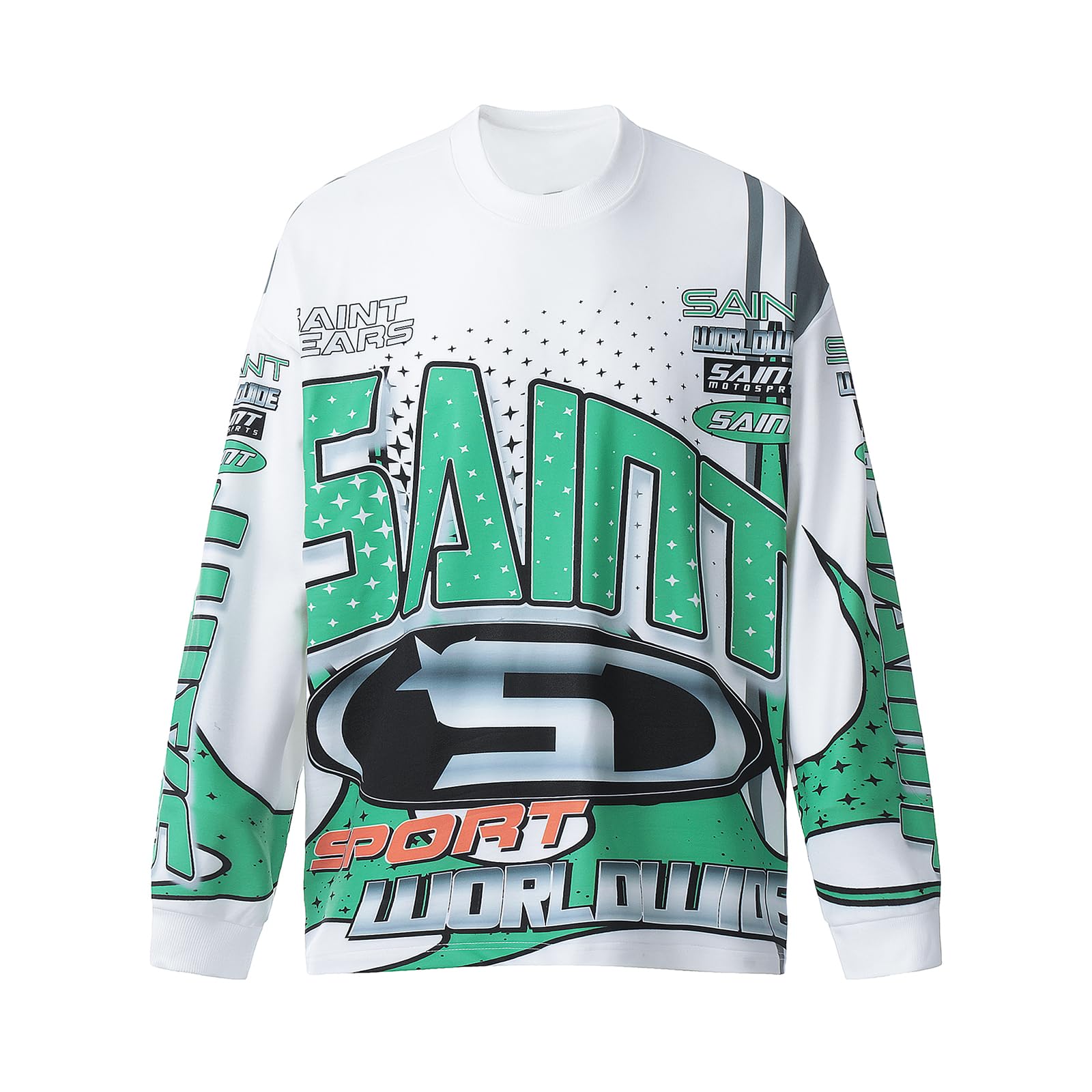 Cactus PackStylish Men's Digital Print Baseball Style Long Sleeve Street Dance Clothes in Hostel Style