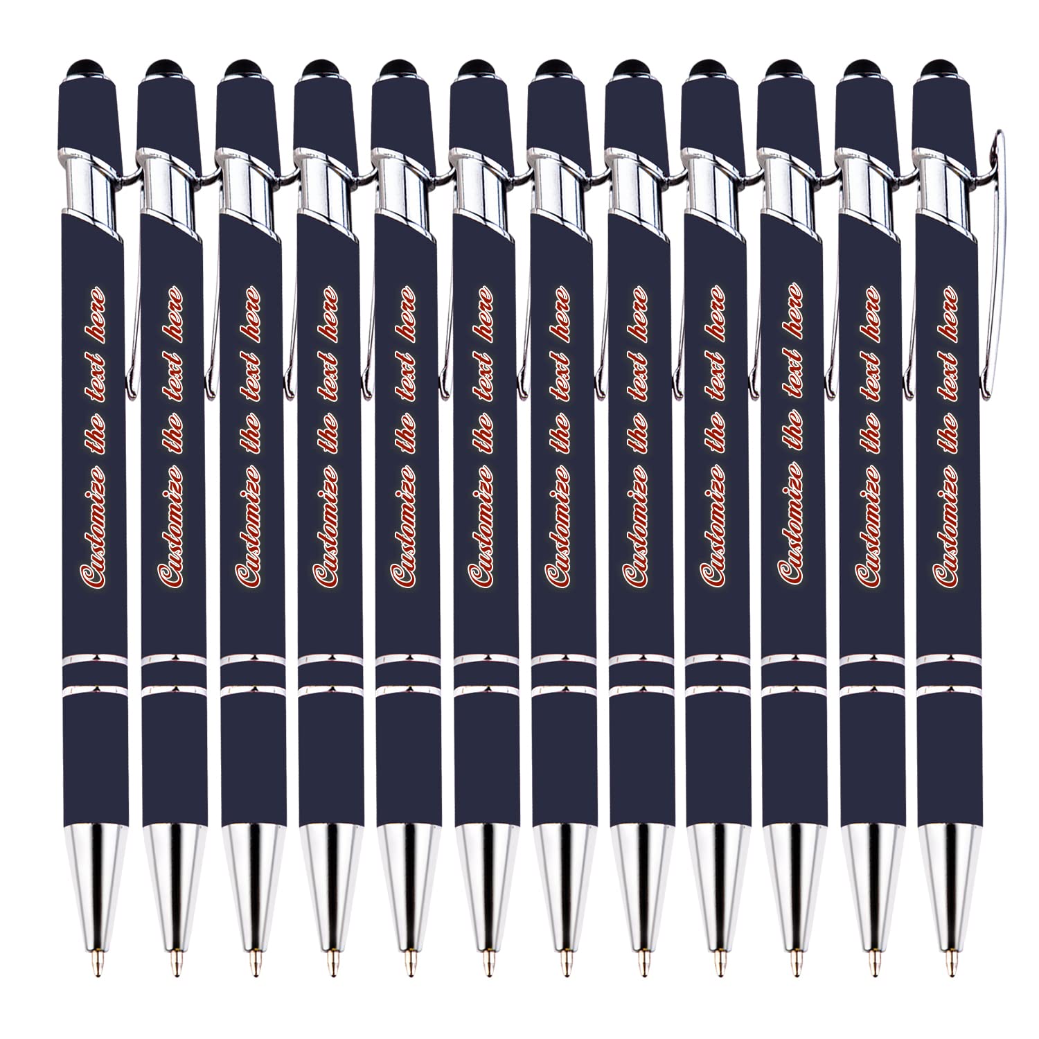 Up to 300 Pcs Bulk Custom Pens, Personalized Retractable Ballpoint Pen, Personalized Writing Pen, Custom Ballpoint Pens with Message for Business,Graduation,Anniversaries, Large Capacity Pen, 12PCS