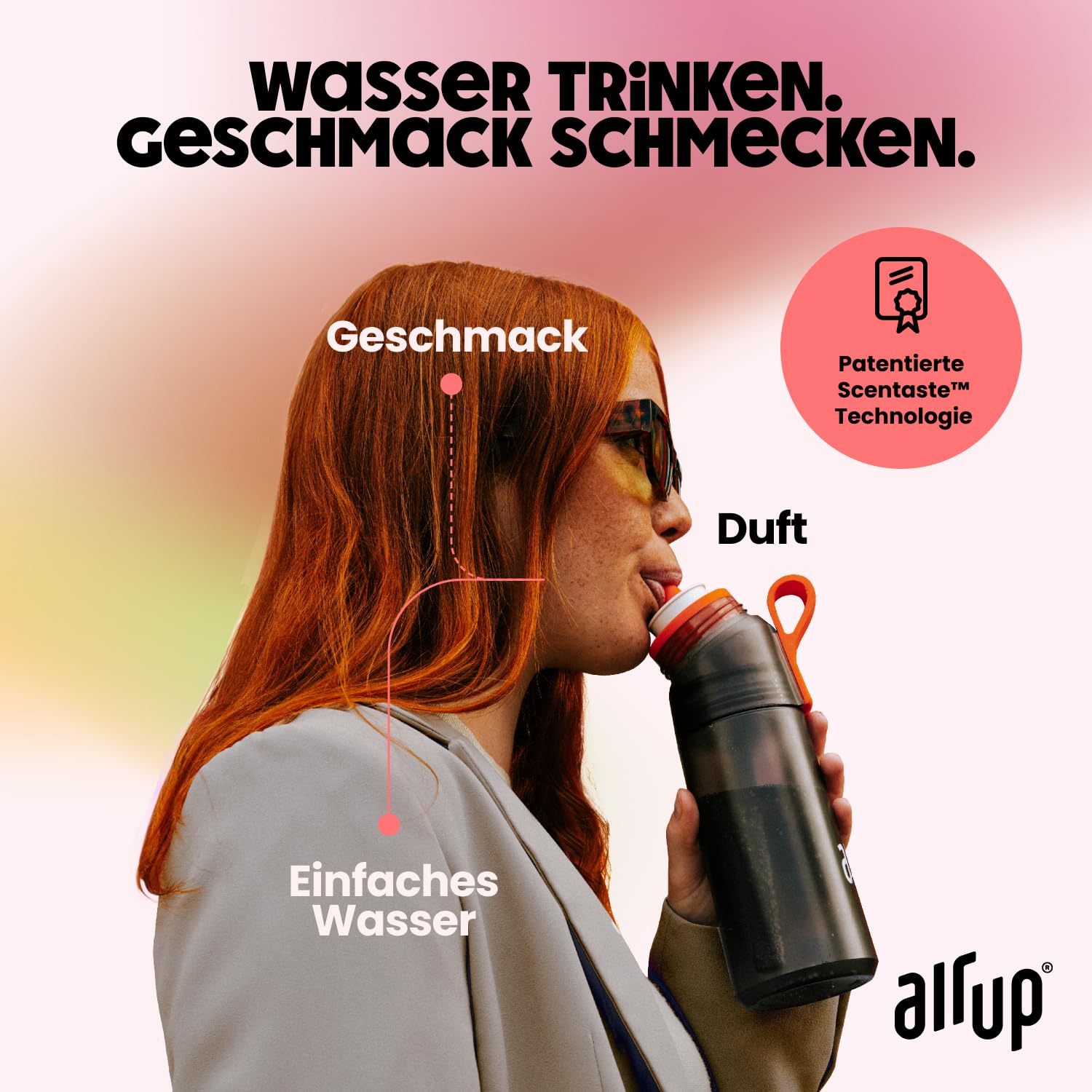 air up Pods 5 sabores en el set de prueba Fantastic Flips | Cápsulas aromáticas para 25 litros de agua con sabor sin azúcar Cola, Sandía, Virgin Mojito, Melocotón, Piña | para botellas air up