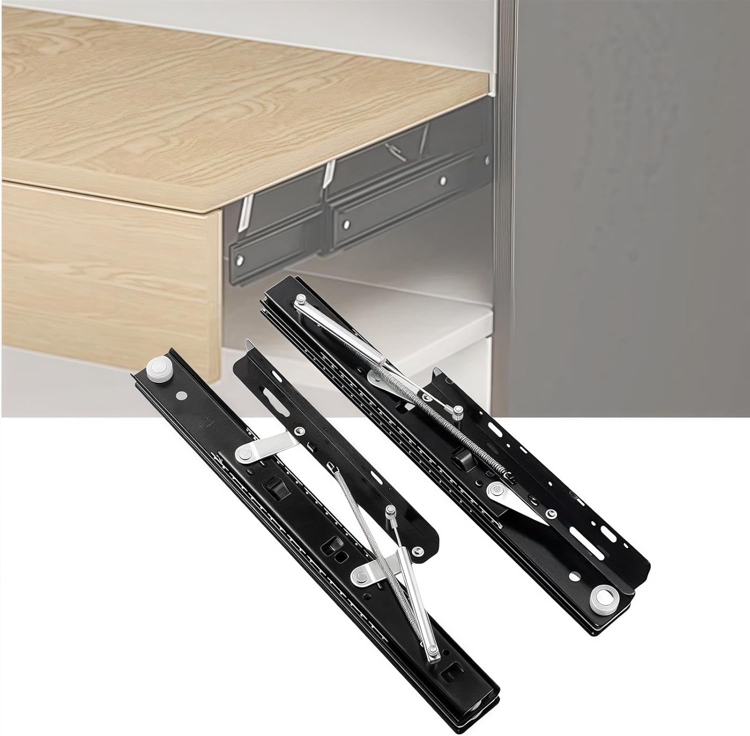 Countertop Extension Slide Rail - Hidden Lifting Platform Guide for Tables, Push-Pull Lift Slide System for Events, Festivals, Dinners, and Kitchen Use