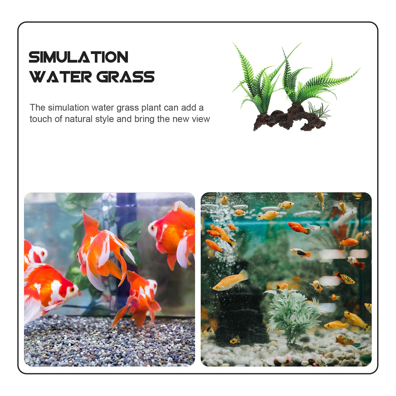 BESPORTBLE Aquarium Plastic Plants Simulated Water Grass for Fish Tank Decorations Artificial Reptile Plant Lifelike Aquarium Decor Ideal for Freshwater Tanks