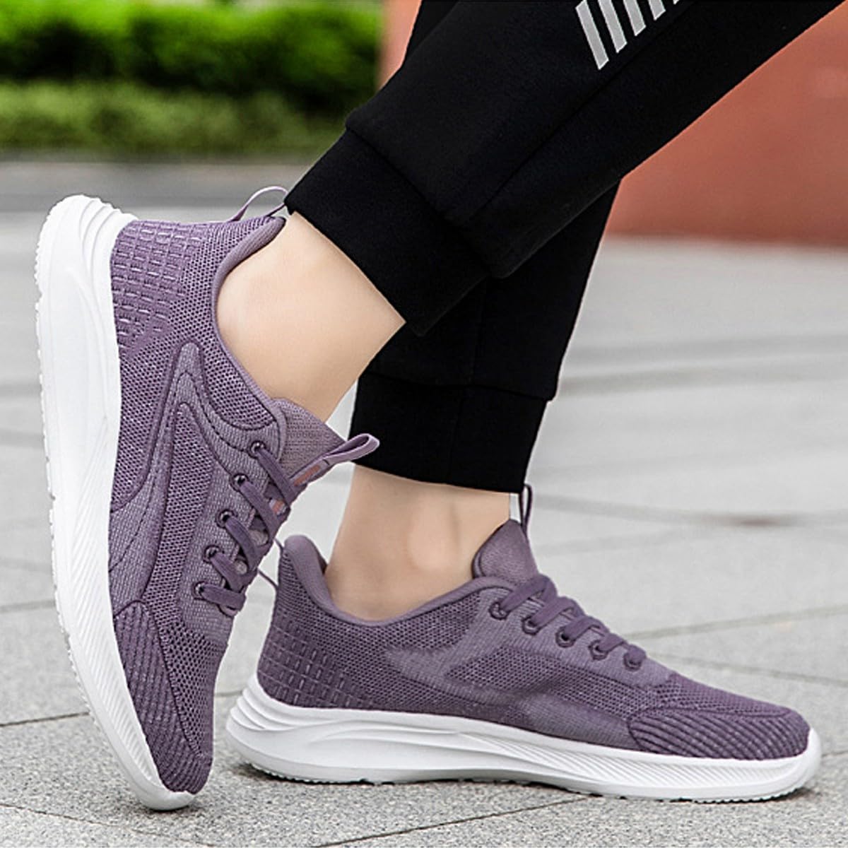 Zapatos de Tenis para Caminar para Mujer Que se Atan en la Parte Superior Zapatillas Antideslizantes para Caminar y Correr para Mujer Zapatos de Entrenamiento para Mujer en la Parte Superior Media.