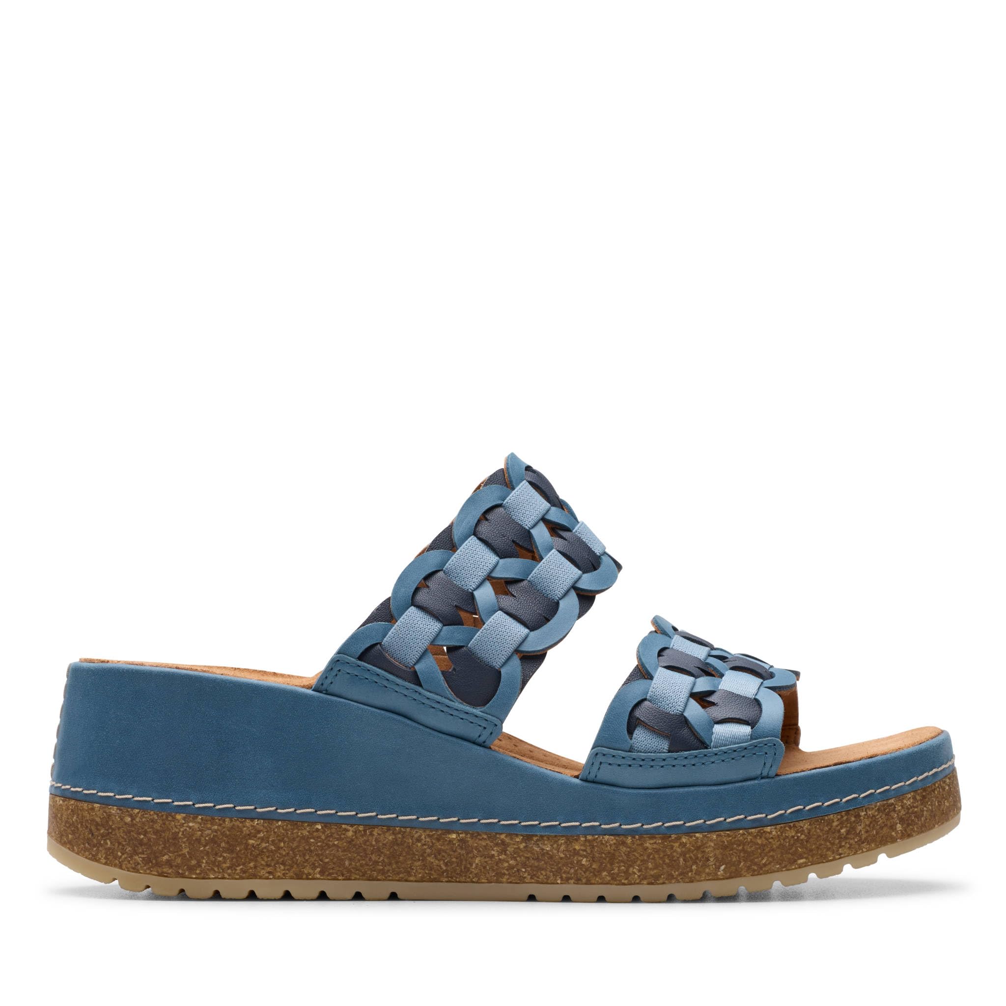 Clarks Kassanda Mule Womens Blue Combi, 5.5