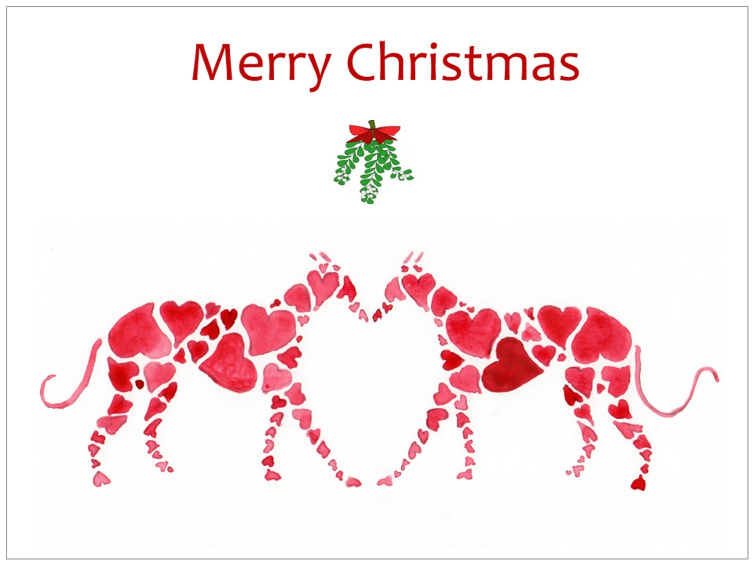 Pack of 12 - Christmas Cards (Xmas Cards) Greyhound Whippet Lurcher Italian Dog - Gift
