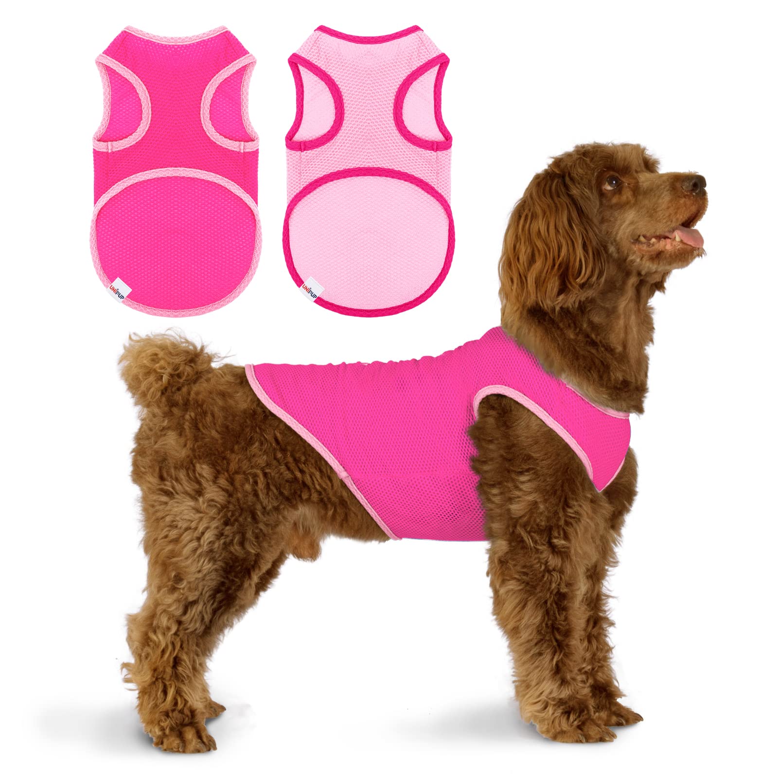 Paquete de 2 camisas de secado rápido para perro, ropa de malla ligera transpirable para perros medianos y niñas, camisas sin mangas con protección solar para perros y gatos, chaleco para